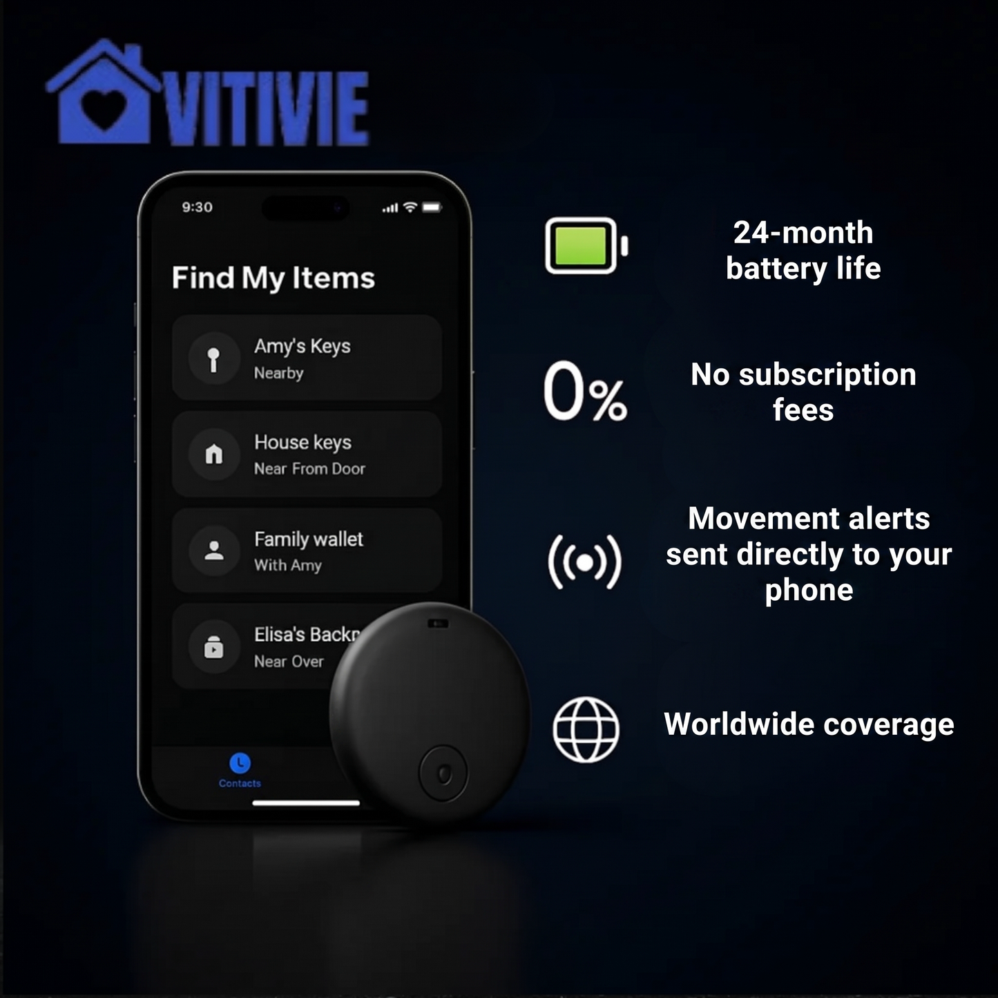 GP90 - Accurate GPS Tracker No Subscription (Android/Apple)